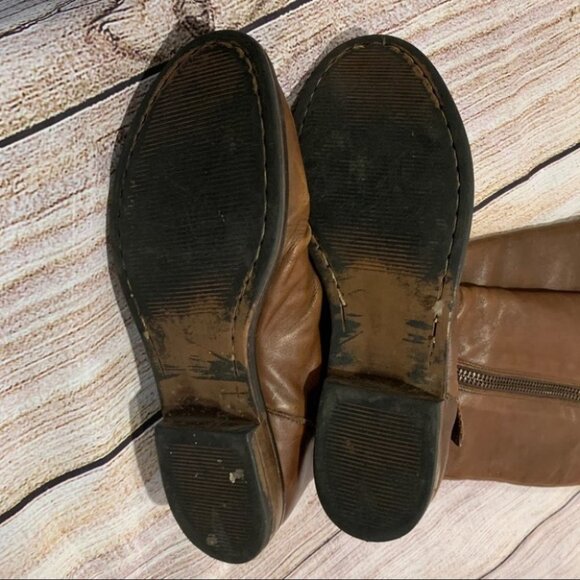 Steve Madden Saviorr Brown Leather Riding Boots - Picture 4 of 7